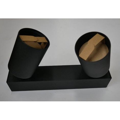 Applique plafonnier 2 spots noir mat 45x248x132mm LED 2x10.4W 3000K 1104lm IP20 Spy On 2 Delta Light (1/5)