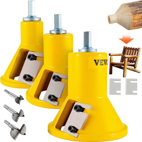 Coupe-tenon, 25,4 mm et 38 mm et 50,8 mm, coupe-meubles en aluminium et en acier de qualité supérieure, avec deux lames droites et vis à bouton, kit Home Master, outil de démarrage co (1/5)