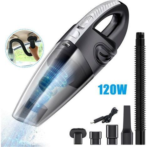 Aschesauger, Handstaubsauger, 120 W, 2200 mAh, USB-Akku-Staubsauger mit waschbarem Nass- und Trocken-HEPA-Filter und 5 wiederaufladbaren Düsen für Zuhause, Büro, Auto (1/5)