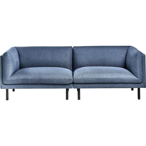Sofa 3 Seater VORGOD Fabric Dark Blue (1/5)