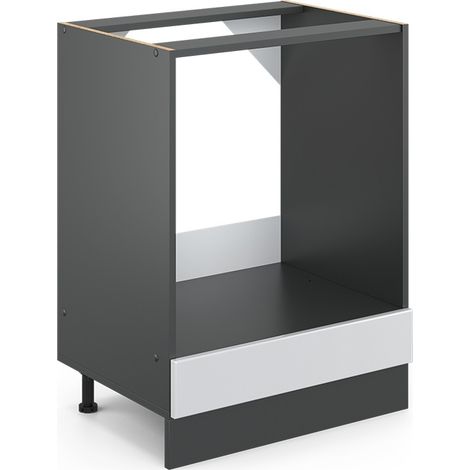 Meuble pour four R-Line, Blanc campagne, 60 cm , PT Chêne, Vicco