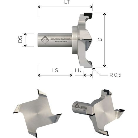 MTEC056.2 - DIAMANT-FRÄSE ZUM ABRICHTEN - MOBILTECNICA  .2D80  LU 12  DS20  LT80  Z4  RE  H4,5