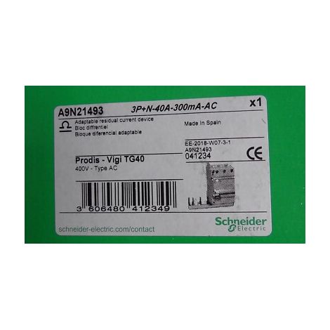 VIGI TG40 3P+N 40A 300mA-AC SCHNEIDER A9N21493 BLOC DIFFERENTIEL ( DT40 )