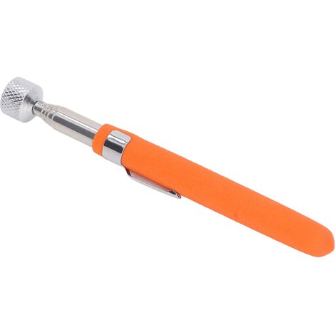 Barre aimantée télescopique rétractable, outil de récupération portable avec clip, poignée caoutchouc antidérapante, forte adhérence 10 lb, aimant de ramassage pratique (1/5)