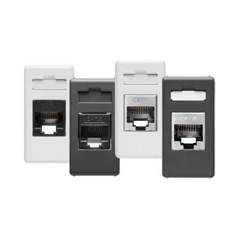 PRESA TELEFONICA RJ45 CAT 6 'SISTEM' FTP - Nero