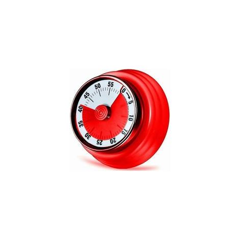Timer da cucina, 60 minuti, magnetico meccanico, non richiede batterie, conto alla rovescia, orologio da cucina con suoneria di allarme, 72 dB, Pris-Crezuo