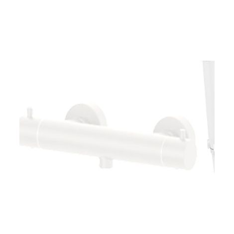 Thermostat-Brausebatterie für Wandmontage mit Durchflussbegrenzer ECOSTOP weiß matt Paffoni Light Serie LIQ168EBO  Messing - Opak Weiß