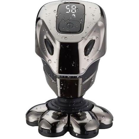 [Tondeuse électrique] Modèle 7D avec 7 tête flottantes lavables rechargeable sans corde multifonction pour rasage tête et barbe présentant un écran LED intelligent (1/5)
