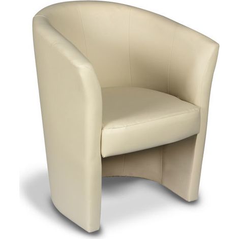POLTRONA MOD. MOON IN ECOPELLE CM 64X63 H. 76 BEIGE (1/5)