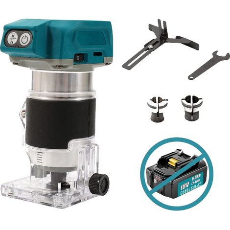 Défonceuse, Moteur sans balais, Réglages de vitesse ajustables, Pas de batterie (1/2)