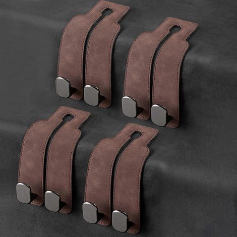 Universelle 2-in-1-Kopfstützenhaken für Autositze, Doppelclips für Handtasche, Rucksack oder Tasche, Hängeaufbewahrung an der Rückseite, Organizer-Zubehör für die Rückenlehne (1/5)