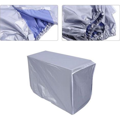 Housse Climatiseur - Polyester Argenté Réfléchissant - Extérieur Maison - 80x28x54 cm (1/5)