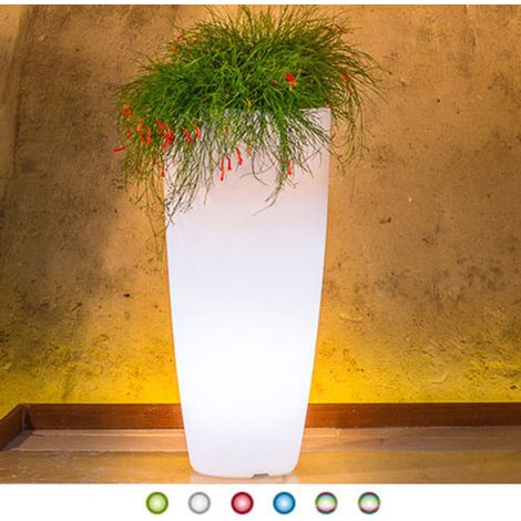 Vaso luminoso solare da giardino con batteria