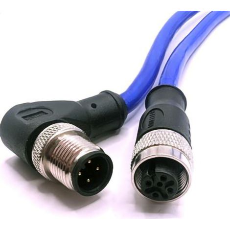 Mueller Electric C4BC81M010 Sensor-/Aktor-Steckverbinder M12 Stecker, gewinkelt, Buchse, gerade 10 m