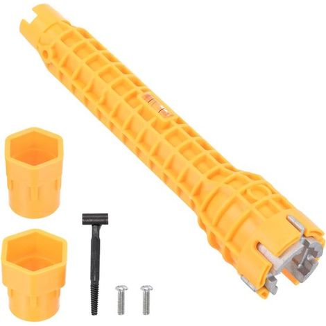 Chiave per lavandino, sedile del water e rubinetto Chiave multifunzione 8 in 1 per rubinetto Chiave per lavandino di alta qualità Doppia chiave (1/5)
