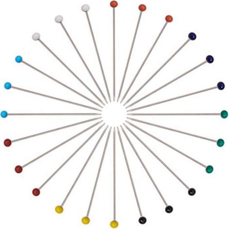 Fabric Sewing Needle Straight Needle, Pearlescent Ball Head Quilting Needle 1.5 Inch Length, Multicolor Corsage Needle, Suitable for Tailoring, Jewelry DIY Decoration, Crafts and Sewing Projects (1/5)