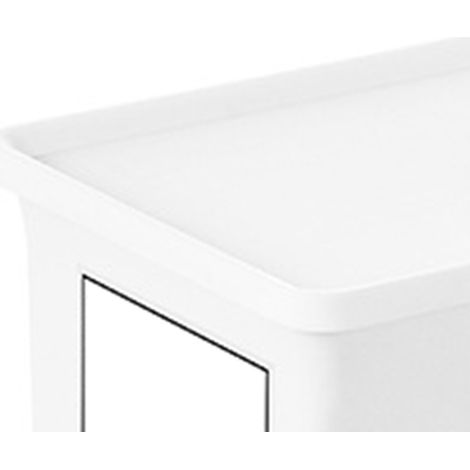 Boîte de rangement pour produits ménagers 2806, dosettes de lessive, boîte de rechange pour lessive en poudre, boîte de rangement pour petits objets avec couvercle, anti-poussière, mince et haute (1/5)