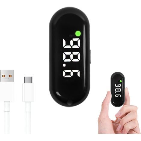 Wiederaufladbares Stirnthermometer – für Erwachsene und Kinder – schwarzes, berührungsloses Digitalthermometer – schnelle, berührungslose Messung in 1 Sekunde – schwarz (1/5)