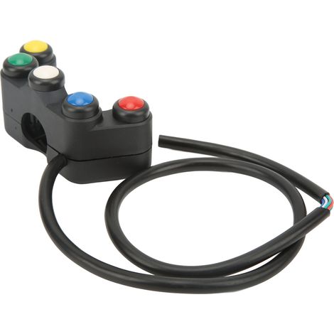 Commande multifonction 5 en 1 pour guidon de moto (phare, clignotants, klaxon) pour guidons de 2,2 cm (1/5)