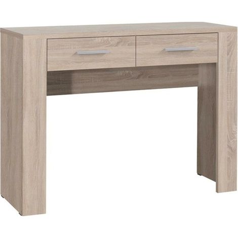 Console Melfeli 113, Sonoma chêne, 76x100x43cm, Avec tiroirs
