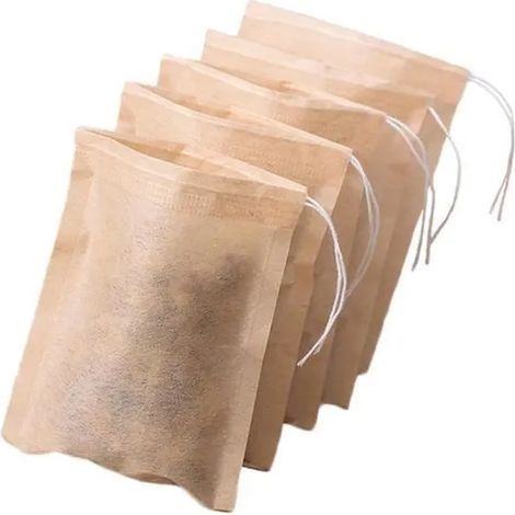 Sachets de Thé Jetables - 100 Pcs - Écologiques - Inodores - Faciles à utiliser (1/4)
