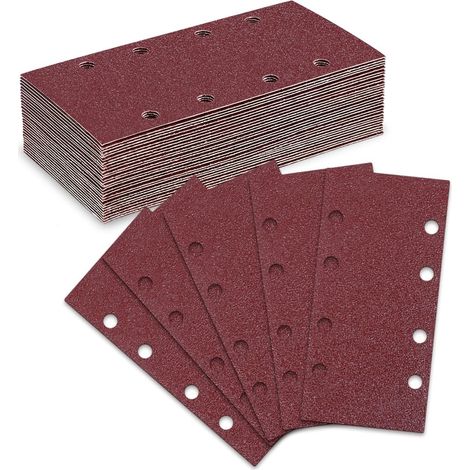 Papier a Poncer, 93x185mm Papier de Verre Ponceuse Rectangulaire (1/5)