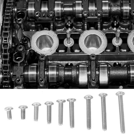 Coffret 662 pièces inox 304 M2.5 : vis à tête bombée 6 pans creux, écrous, rondelles plates, rondelles élastiques, clé (1/5)
