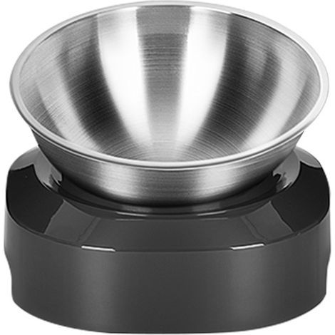 Comedero elevado para gatos, antideslizante y a prueba de fugas, fabricado en acero inoxidable.