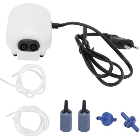 Kit de mini-pompe à air silencieuse pour aquarium, pompe à oxygène pour aquarium, aquaculture, prise UE 220-240 V (1/5)