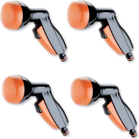 Multipack 4 pezzi pistole doccia elegant claber 8092 per irrigazione giardino