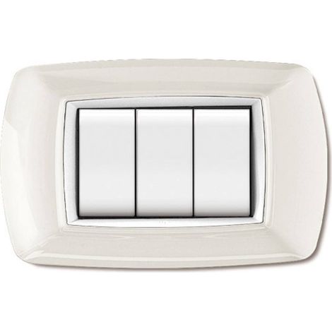 Placca MyLife Bianca Plastica compatibile con Serie Living Light Tech Bticino