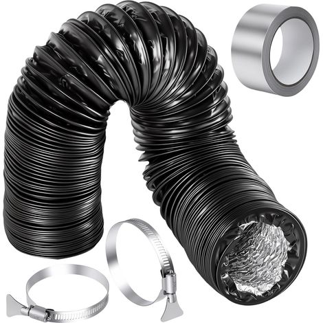 3M Tuyau D’évacuation Flexible 80mm Tuyau Vmc Gaine Ventilation en Aluminium Tuyau D'évacuation D'air PVC Aluminium Gaine (1/5)