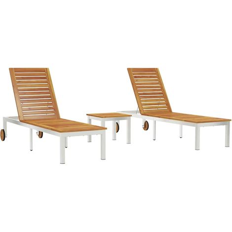Maison Exclusive - Liege 3 pcs Braun Massives Akazienholz und Ede
