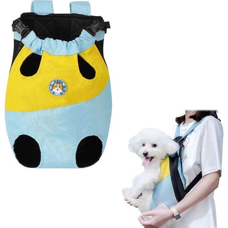 Sac à Dos de Transport pour Chiens, Sac à Dos pour Chien et Chat Petite et Moyenne Taille, Réglable Sac à Transport pour Animal de Compagnie de 5-8kg, Porte Chien pour Voyage Camping Randonnée (1/5)