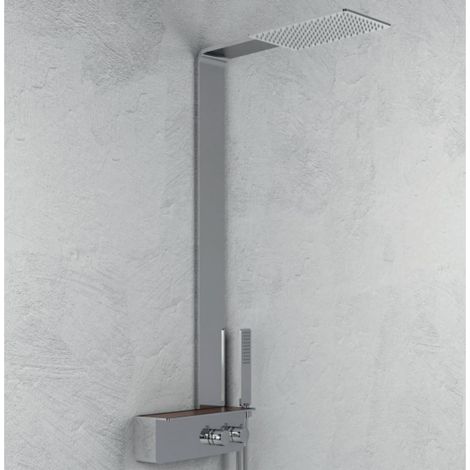 Colonna doccia acciaio inox spazzolato 2 funzioni top acciaio inox l40xp42xh120 015 (1/5)