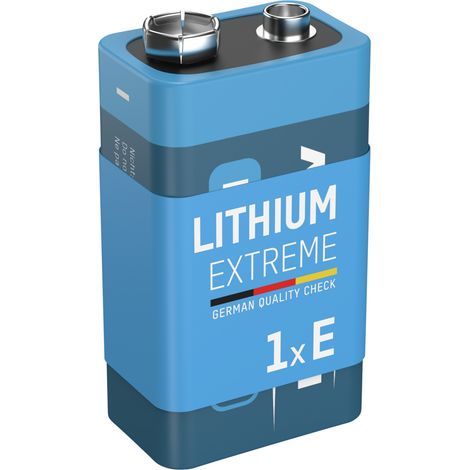 ANSMAN Batterien 9V E-Block Extreme Lithium – hohe Kapazität (1 Stück)