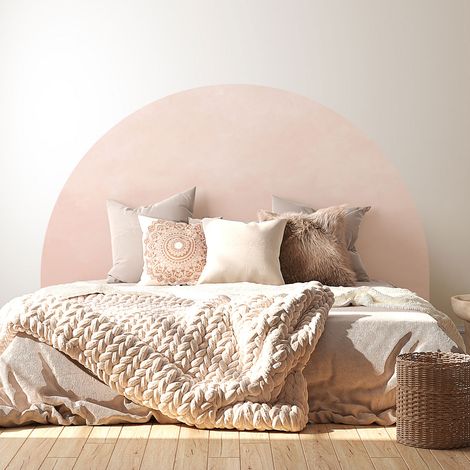 Stickers tête de lit - Couleur tendance - 160 x 130 cm - Pour lits (120 à 140 cm) - Adhésif MAT (1/2)