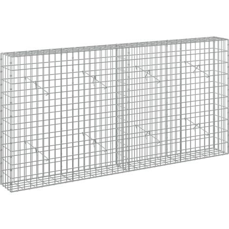 Gabione mit 5 mm Draht und 5x10 cm Maschen 200x20x100 cm vidaXL (1/5)