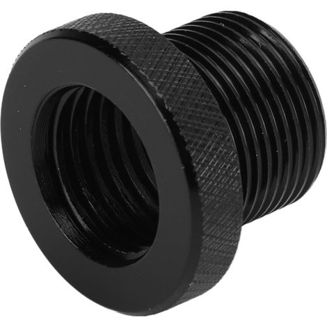 Adaptateur de filtre à huile automobile universel en métal noir fileté, accessoires automobiles, 5/8‑24 vers M14x1,5 (1/5)
