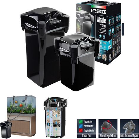Sicce filtro esterno whale black per acquari da 300 a 500 l professionale 1.300 litri/h (1/2)