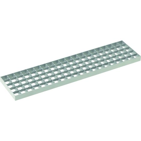 Caniveau type 125, grille métallique, 1 m, A15, 1.4301, antidérapant