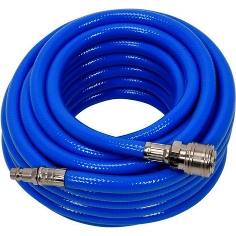 TrAdE Shop Traesio - Tubo Aria Compressa Flessibile Per Compressore 10 Metri Raccordo Rapido 1/4″ - (1/5)