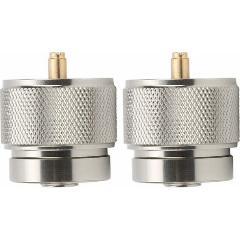 Adaptateur pour réchaud de camping, 2pcs Convertisseur d'adaptateur de gaz portable Convertisseur de bouteille de gaz à petite cassette extérieure Adaptateur de bouteille de sortie de valve pour (1/5)