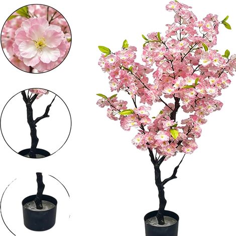 Künstlicher Kirschbaum, PE-Material, Höhe 50 cm, Breite 30 cm, für den Innenbereich, Baum-Modell (1/2)