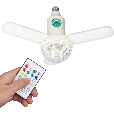 48W E27 Lampe Plafond Pliable 3 Feuilles Multifonctionnelle Ampoule Intelligente Colorée Pliable 85‑265V (1/5)