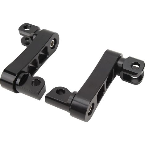 Repose-pieds, Repose-pieds de Moto, de Moto, Support de de, Support d'autoroute, d'extension de Robuste Réglable à 360° pour le Tourisme (BLACK) (1/4)