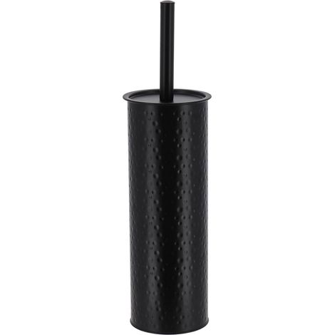 Wc-bürste aus metall mit hammerblatt-optik – schwarz - Tendance (1/2)