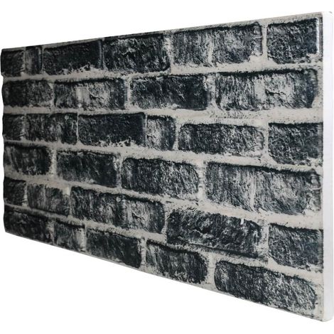 Boîte retail de 10 panneaux (5 MQ) - CARBON - panneau imitation brique en EPS résiné Dimension 100x50 cm épaisseur 2 cm