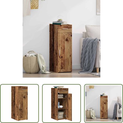 vidaXL Altholz - Sideboard mit Schubladen Altholz 30 x 42,5 x 93 cm (1/5)