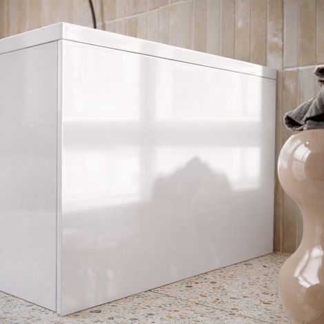 Pannello vasca bianco lucido 80x50 cm - Acrilico e ABS